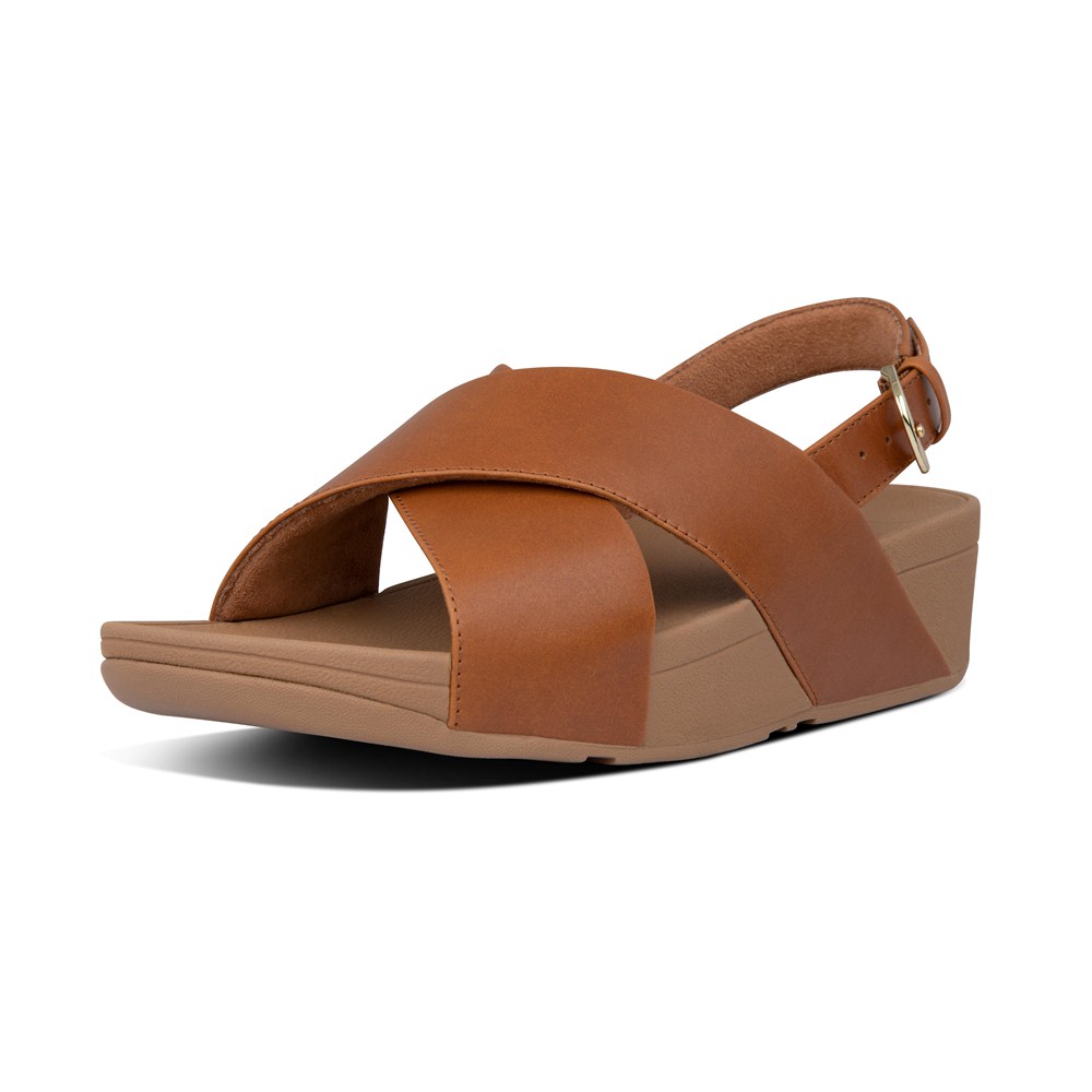 Fitflop Womens Sandals Brown - Lulu Leather Back-strap - 65HNQZPFJ